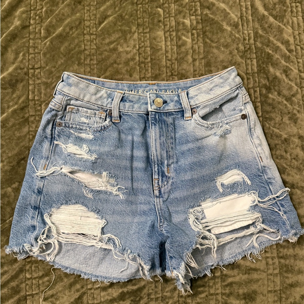 SOLD American Eagle Outfitters Light Blue Distressed Jean Shorts